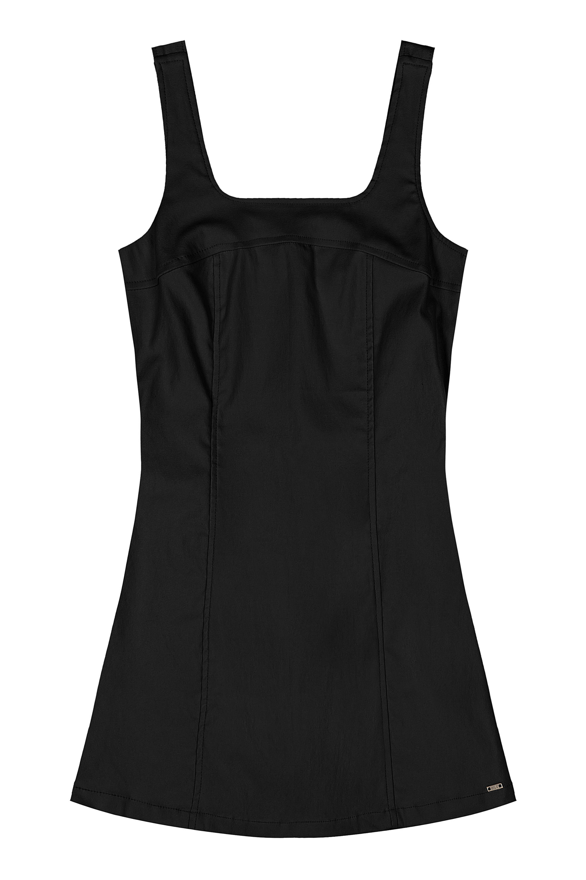 Macaquinho Juvenil em Tecido Bengaline para Menina (Preto) Gloss - Imagem 2